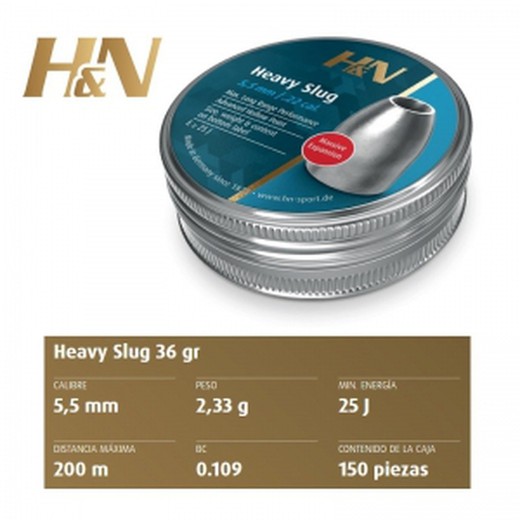 Balines Slug Hp Heavy 5'51 Mm H&N