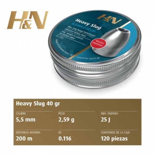 Balines Slug Hp Heavy 5'53 Mm H&N