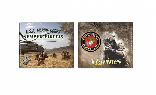 Cartera Impresa Marines Barbaric