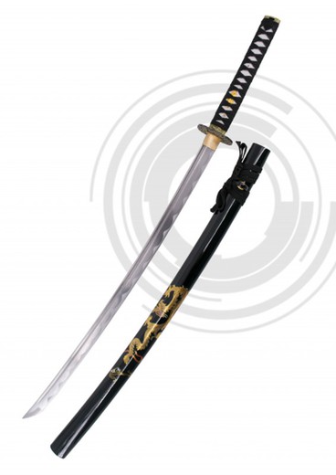 Katana Funcional Corte Negra Dragon