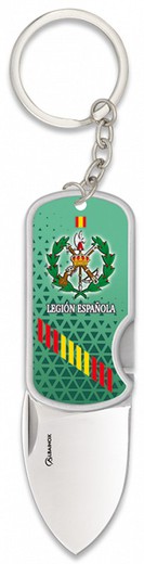 Navaja 3D Legión Española Con Clip y Llavero Albainox