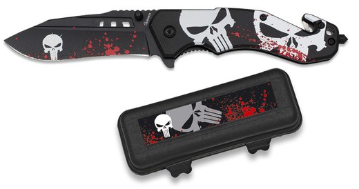 Navaja Con Caja Abs Skull Albainox