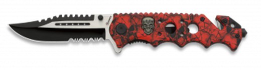 Navaja Skull Roja Albainox