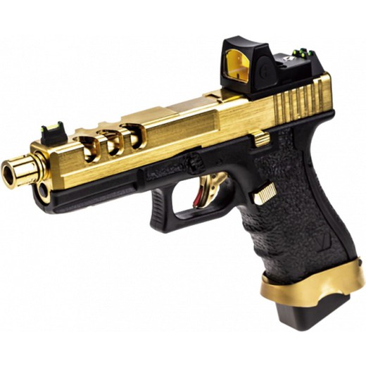 Pistola Gbb con RmR Eu17 Negro y Dorado Nuprol - Vorsk