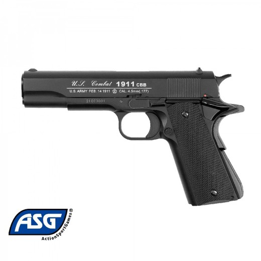 Pistola Asg 1911 Us-Combat - Blow Back 4,5 Mm Co2 Bbs Acero