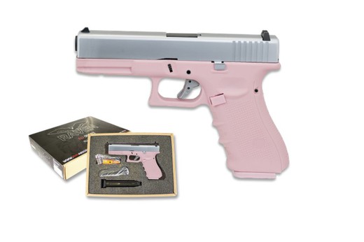 Pistola Glock EU17 rosa/plata Raven