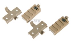 Set Adapatadores Monturas Rail Tan Para Casco Fast Emerson