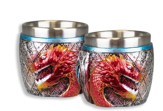 Vaso Chupito Dragones Rojo