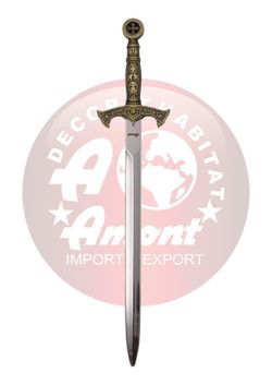 Abrecartas espada Templaria Bronce