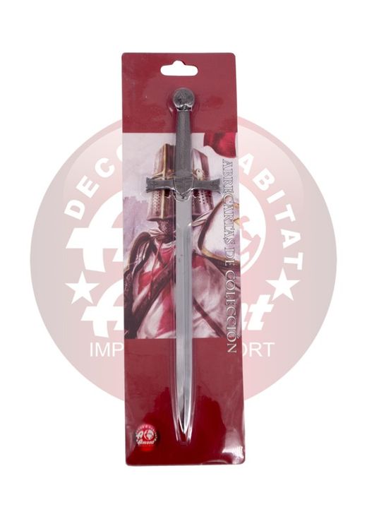Abrecartas espada Templaria clásica Níquel