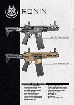 Aeg M4 Ronin Negro Combo Saigo Defense
