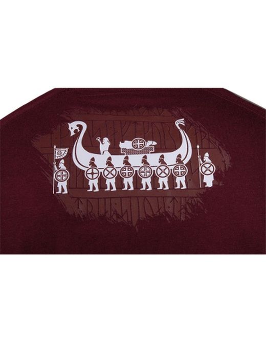 Camiseta Roja Midgard Valhalla Rising Series T-Shirt Ragnar Raids