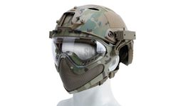 Casco Tipo Fast y Mascara Multicam Delta Tactics
