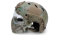 Casco Tipo Fast y Mascara Multicam Delta Tactics