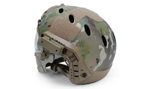 Casco Tipo Fast y Mascara Multicam Delta Tactics