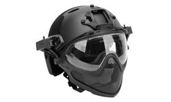 Casco Tipo Fast y Mascara Negro Delta Tactics