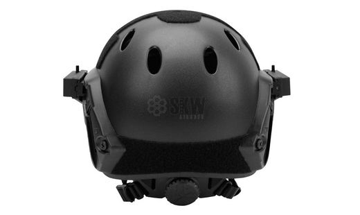 Casco Tipo Fast y Mascara Negro Delta Tactics