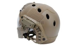 Casco Tipo Fast y Mascara Tan Delta Tactics