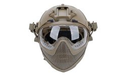 Casco Tipo Fast y Mascara Tan Delta Tactics