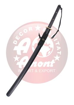Katana Funcional funda negra encordado negro.