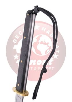 Katana Funcional funda negra encordado negro.