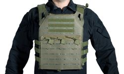 Chaleco Plate Carrier Corte Laser Od V18 + 2 Placas de Protección Dummy