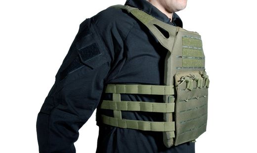 Chaleco Plate Carrier Corte Laser Od V18 + 2 Placas de Protección Dummy