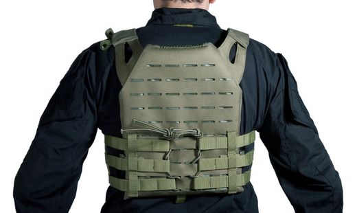 Chaleco Plate Carrier Corte Laser Od V18 + 2 Placas de Protección Dummy
