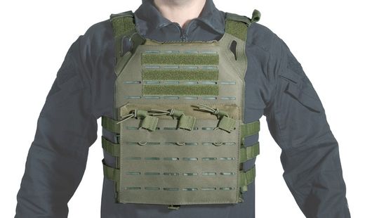 Chaleco Plate Carrier Corte Laser Od V18 + 2 Placas de Protección Dummy