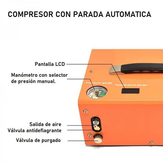 Compresor Eléctrico Zasdar V2 Con Parada Automática