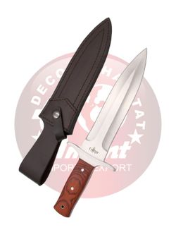 Cuchillo de caza doble filo mango pakkawood Third