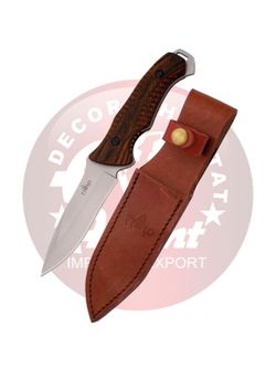 Cuchillo de caza mango pakkawood hoja satinada Third