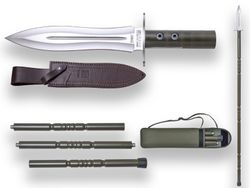 Cuchillo de Remate Joker Jabalí, Con Bastón En Aluminio (Lanza) y Funda de Cordura