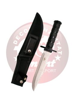 Cuchillo de supervivencia tipo Jungle King mango negro Third
