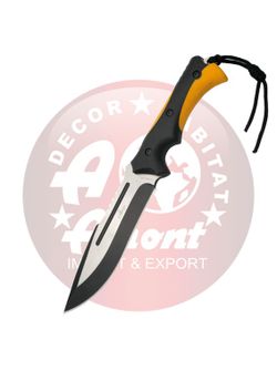 Cuchillo táctico mango ABS negro y naranja  Third