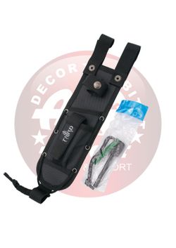 Cuchillo táctico mango ABS negro y naranja  Third