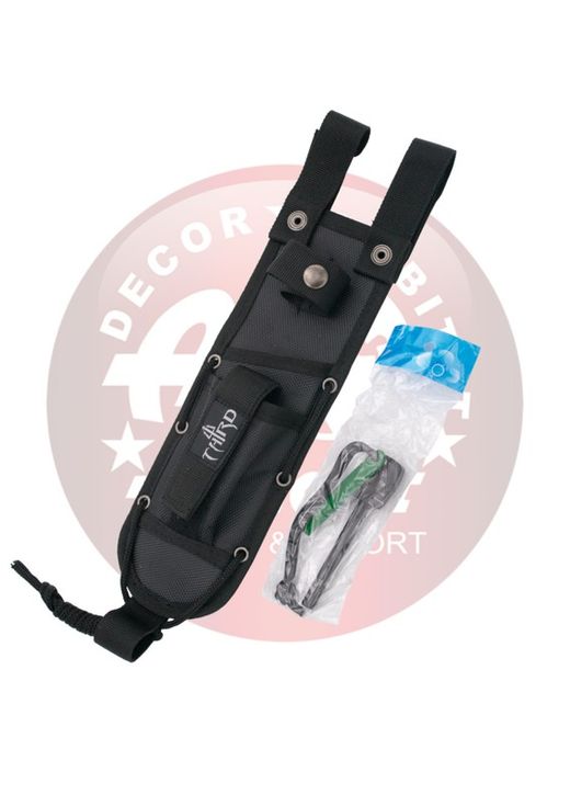 Cuchillo táctico mango ABS negro y naranja  Third