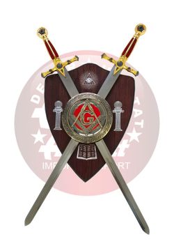 Panoplia escudo masónico con espadas
