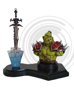 Figura Orco Con Abrecartas Agonía de Escarcha World Of Warcraft