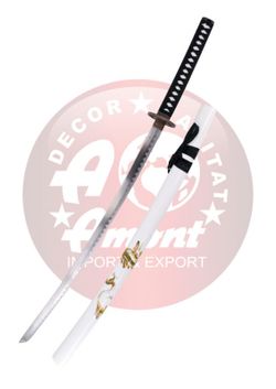 Katana Blanca Con Dragón