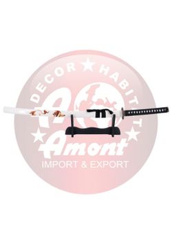 Katana Blanca Con Dragón