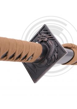 Katana Marrón Corte Acero de Carbono