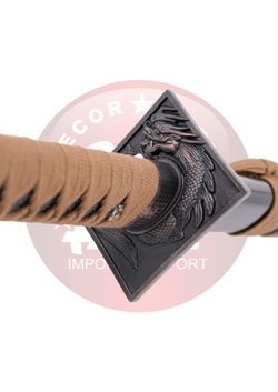 Katana Marrón Corte Acero de Carbono