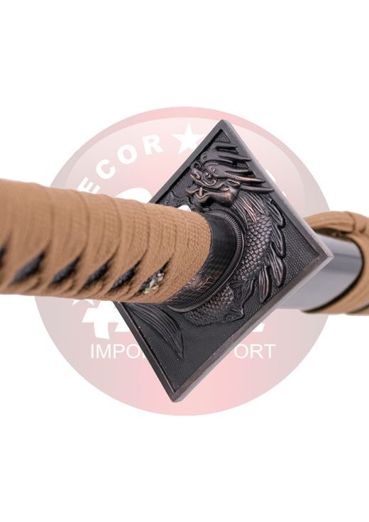 Katana Marrón Corte Acero de Carbono