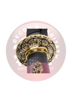 Katana decorativa serpiente negra