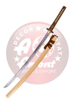 Katana Funcional de Corte Acero Al Carbono Marrón