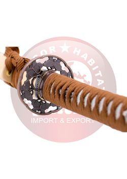 Katana Funcional de Corte Acero Al Carbono Marrón