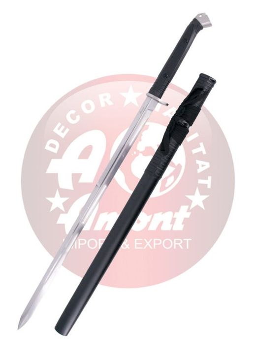 Katana Funcional recta doble filo acero carbono 1065