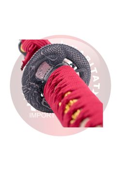 Katana Funcional granate encordado rojo