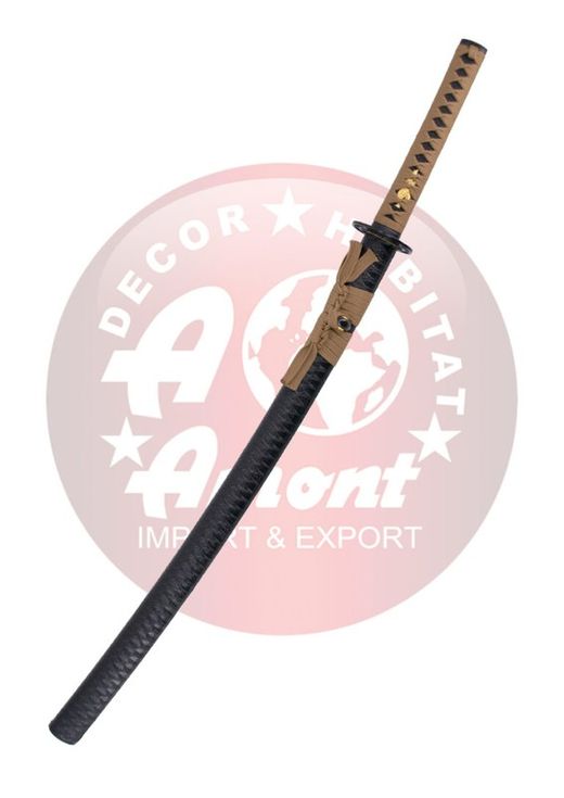 Katana Funcional negra y encordado marrón